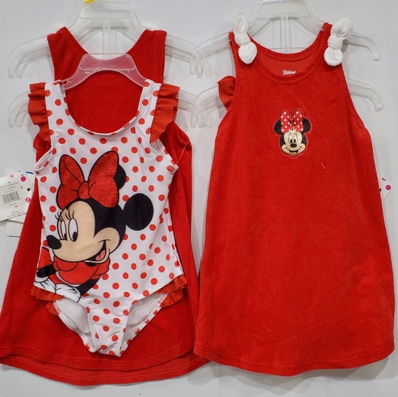 🆕️ Minnie Mouse Swimsuit & Cover up - Picture 1 of 2